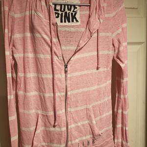 Lightweight Pink and white VS Pink hoodie